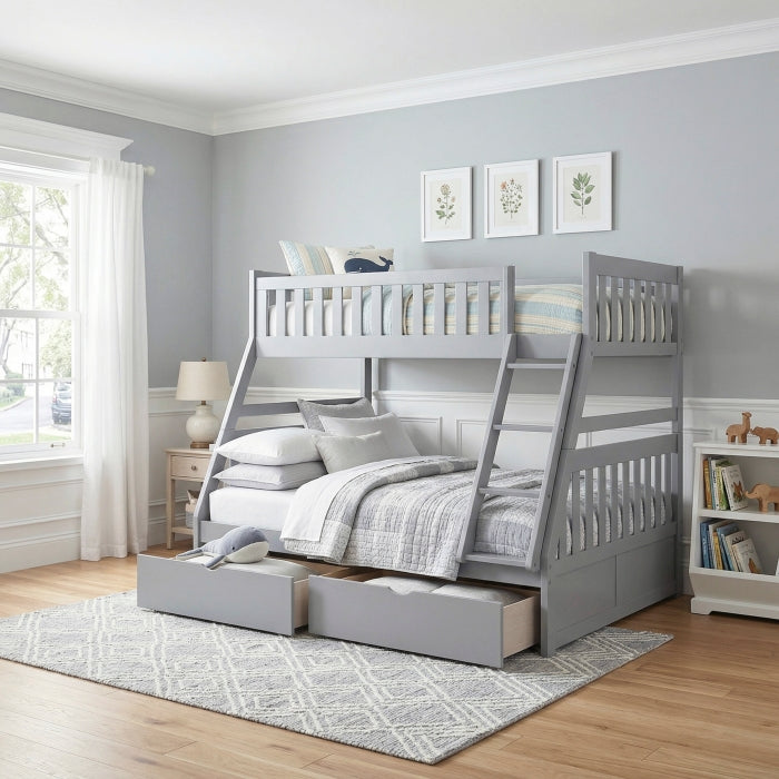 B2063TF-1*T (4) Twin/Full Bunk Bed with Storage Boxes - B2063TF-1*T