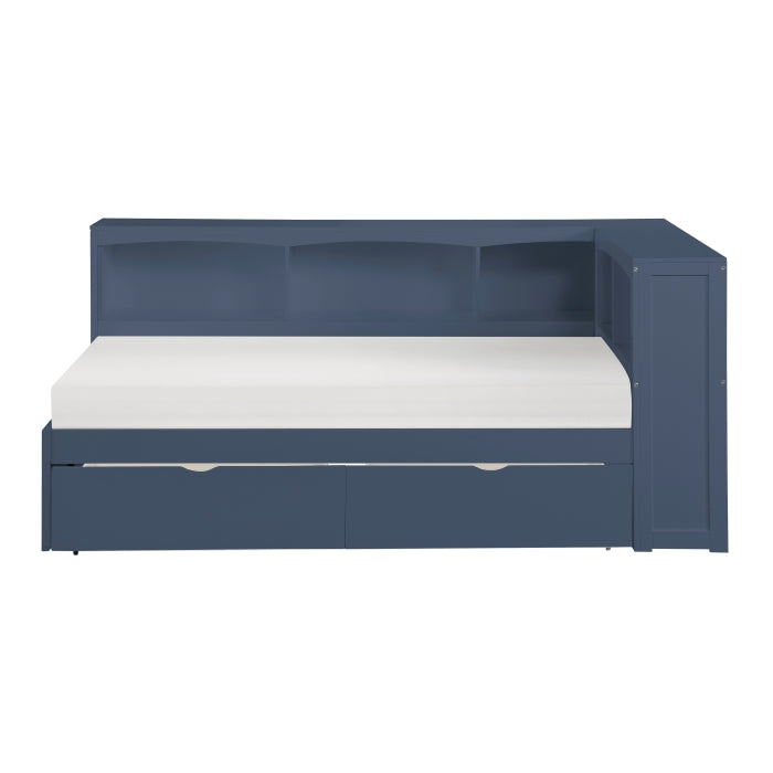 B2083BUBC-1BC* (3) Twin Bookcase Corner Platform Bed - B2083BUBC-1BC*