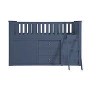 B2083BULL-1*BC2DR (6) Low Loft Bunk with Bookcase and 2 Dressers - B2083BULL-1*BC2DR