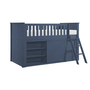 B2083BULL-1*BC2DR (6) Low Loft Bunk with Bookcase and 2 Dressers - B2083BULL-1*BC2DR