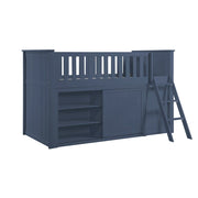 B2083BULL-1*BC2DR (6) Low Loft Bunk with Bookcase and 2 Dressers - B2083BULL-1*BC2DR