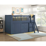 B2083BULL-1*BC2DR (6) Low Loft Bunk with Bookcase and 2 Dressers - B2083BULL-1*BC2DR