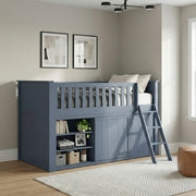 B2083BULL-1*BC2DR (6) Low Loft Bunk with Bookcase and 2 Dressers - B2083BULL-1*BC2DR