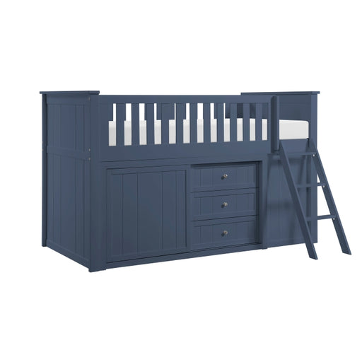 B2083BULL-1*BCDR (5) Low Loft Bunk with Bookcase and Dresser - B2083BULL-1*BCDR