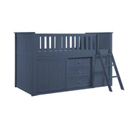 B2083BULL-1*BCDR (5) Low Loft Bunk with Bookcase and Dresser - B2083BULL-1*BCDR