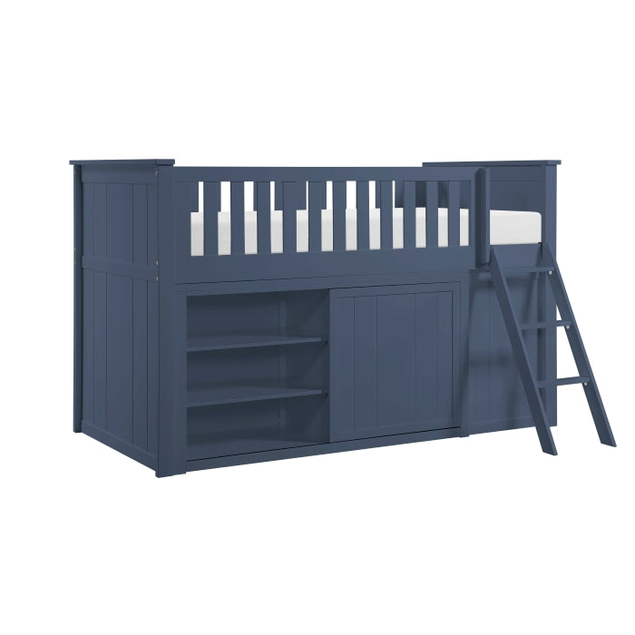 B2083BULL-1*BCDR (5) Low Loft Bunk with Bookcase and Dresser - B2083BULL-1*BCDR