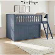 B2083BULL-1*DR (4) Low Loft Bunk with Dresser - B2083BULL-1*DR