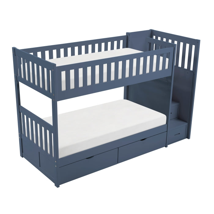 B2083BUSB-1* (4) Twin/Twin Step Bunk Bed - B2083BUSB-1*