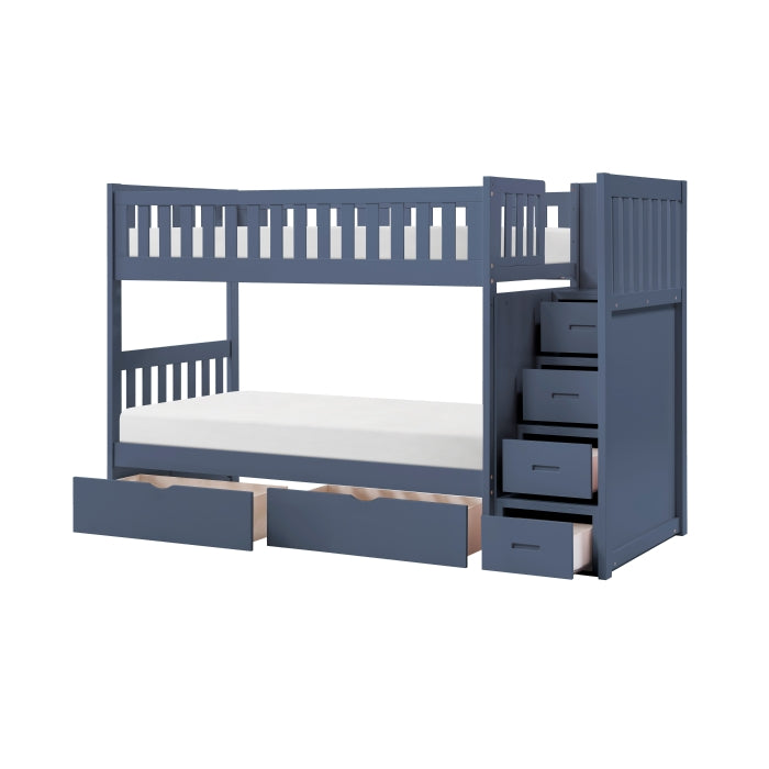 B2083BUSB-1* (4) Twin/Twin Step Bunk Bed - B2083BUSB-1*