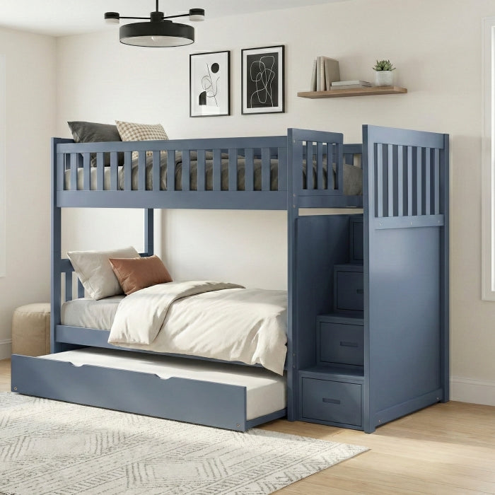 B2083BUSB-1* (4) Twin/Twin Step Bunk Bed - B2083BUSB-1*