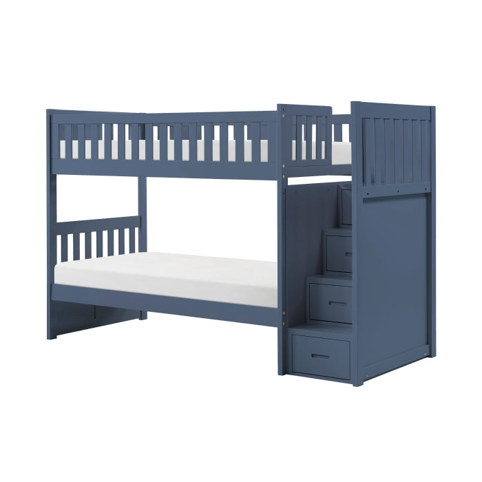 B2083BUSB-1* (4) Twin/Twin Step Bunk Bed - B2083BUSB-1*