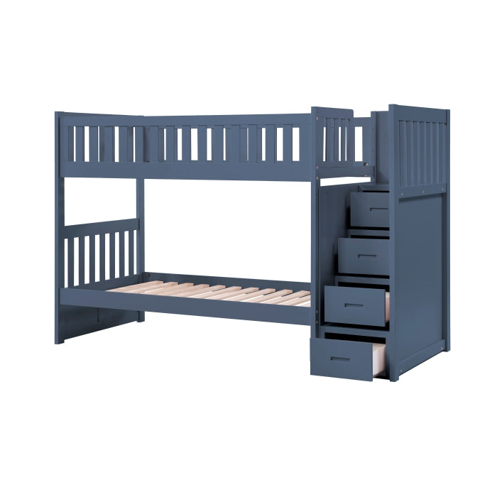 B2083BUSB-1* (4) Twin/Twin Step Bunk Bed - B2083BUSB-1*