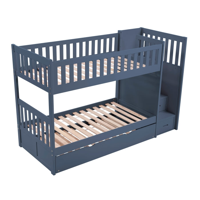 B2083BUSB-1* (4) Twin/Twin Step Bunk Bed - B2083BUSB-1*