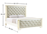 [B240-Q-Bed] Josie - Bed (Queen) Queen, Wood, Beige With : LED Each - B240-Q-Bed