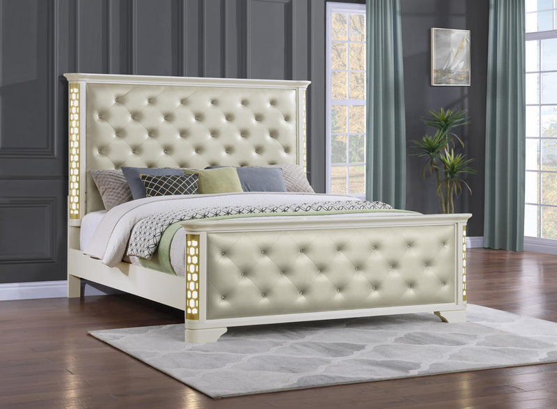 [B240-Q-Bed] Josie - Bed (Queen) Queen, Wood, Beige With : LED Each - B240-Q-Bed