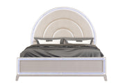 [B271-K-Bed] Santana - Bed (King) King, Wood, Cream With : LED Light Each - B271-K-Bed