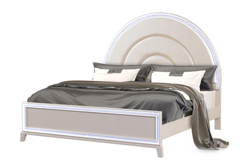 [B271-KDMCN] Santana - BDMCN (King) King, Wood, Cream With : LED Light Each - B271-KDMCN