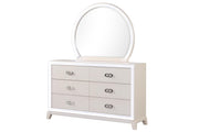 [B271-KDMCN] Santana - BDMCN (King) King, Wood, Cream With : LED Light Each - B271-KDMCN