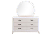 [B271-QDMCN] Santana - BDMCN (Queen) Queen, Wood, Cream With : LED Light Each - B271-QDMCN