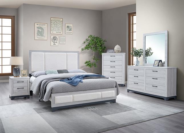 B312 - Jouri Light Grey King Bed - B312-9
