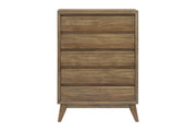 [B339-C] Ellison - Chest, Solid Rubber Wood, Plywood, Acacia Veneer, MDF, Brown Box: 1 of 1 Each - B339-C