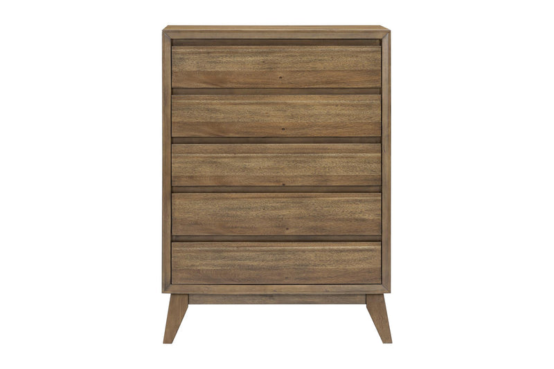 [B339-C] Ellison - Chest, Solid Rubber Wood, Plywood, Acacia Veneer, MDF, Brown Box: 1 of 1 Each - B339-C