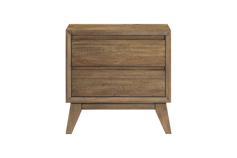 [B339-N] Ellison - Nightstand, Solid Rubber Wood, Plywood, Acacia Veneer, MDF, Brown Box: 1 of 1 Each - B339-N