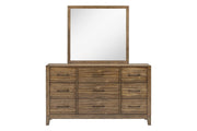 [B341-D] Langford - Dresser, Solid Rubber Wood, Plywood, Acacia Veneer, MDF, Brown Box: 1 of 1 Each - B341-D