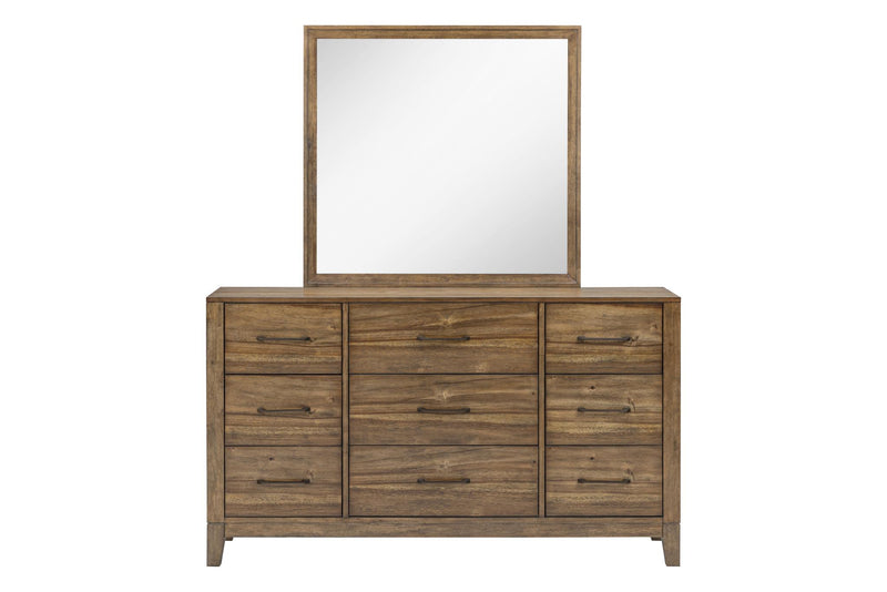 [B341-M] Langford - Mirror, Solid Rubber Wood, Plywood, Brown Box: 1 of 1 Each - B341-M