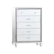 B516 - Emma White 3 PC (King Bed, Dresser, Mirror) - B516-King-3PC