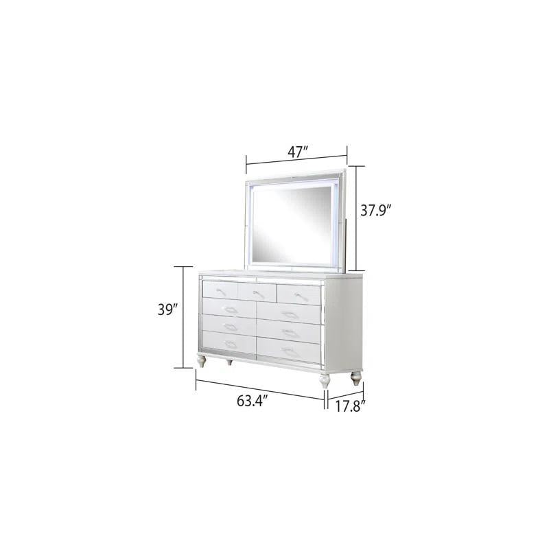 B516 - Emma White DRESSER - B516-1