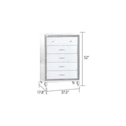 B516 - Emma White King Bed W/ Led - B516-King