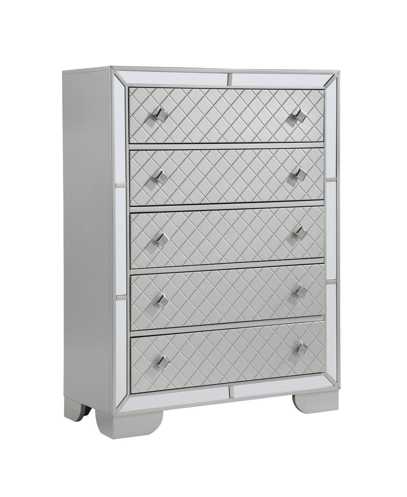 B519 - Demi Silver 3PC (Queen Bed, Dresser, Mirror) - B519-Queen-3PC