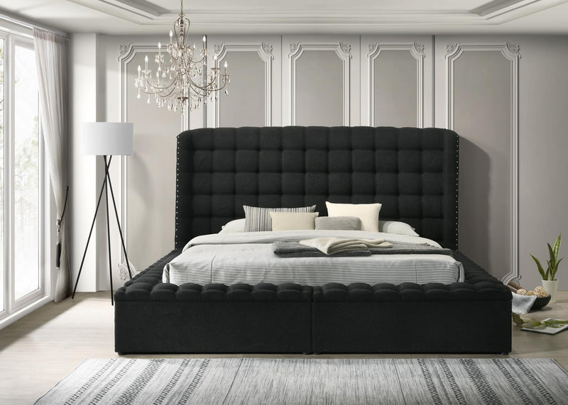 B800 - Versaley Black Queen Black Storage Bed - B800-BLK-Queen
