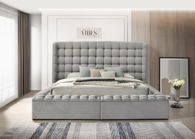 B801 - Versaley Grey King Grey Storage Bed - B801-Grey-King