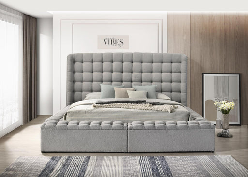 B801 - Versaley Grey Queen Grey Storage Bed - B801-Grey-Queen