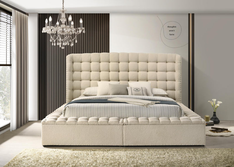 B803 - Versaley Beige King Beige Storage Bed - B803-Beige-King