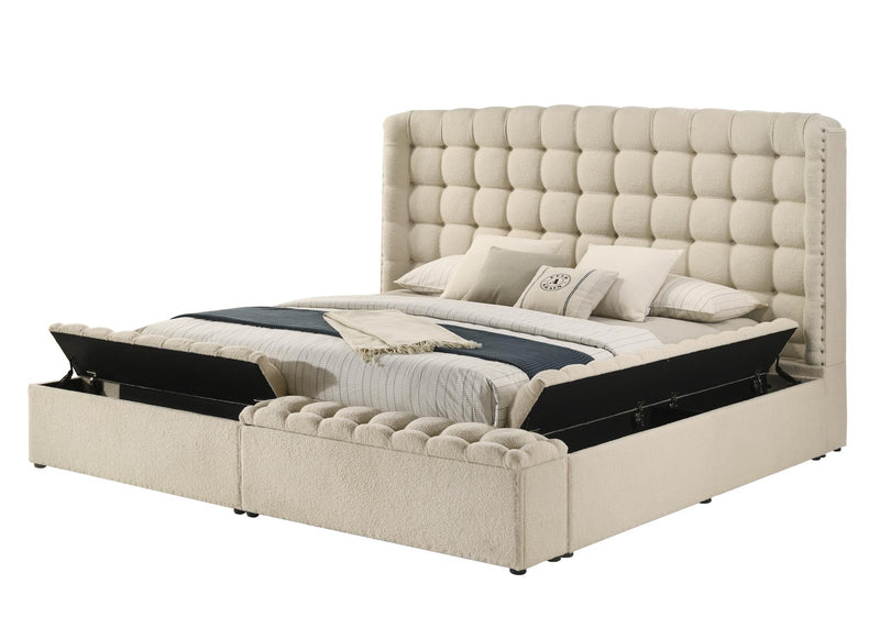 B803 - Versaley Beige King Beige Storage Bed - B803-Beige-King