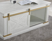 Bacerra Antique White/Gold Coffee Table - CM4018WH-C