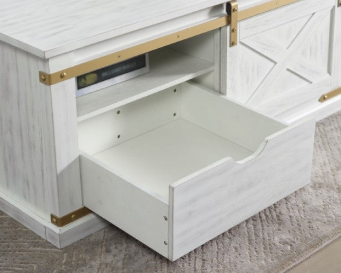 Bacerra Antique White/Gold Coffee Table - CM4018WH-C