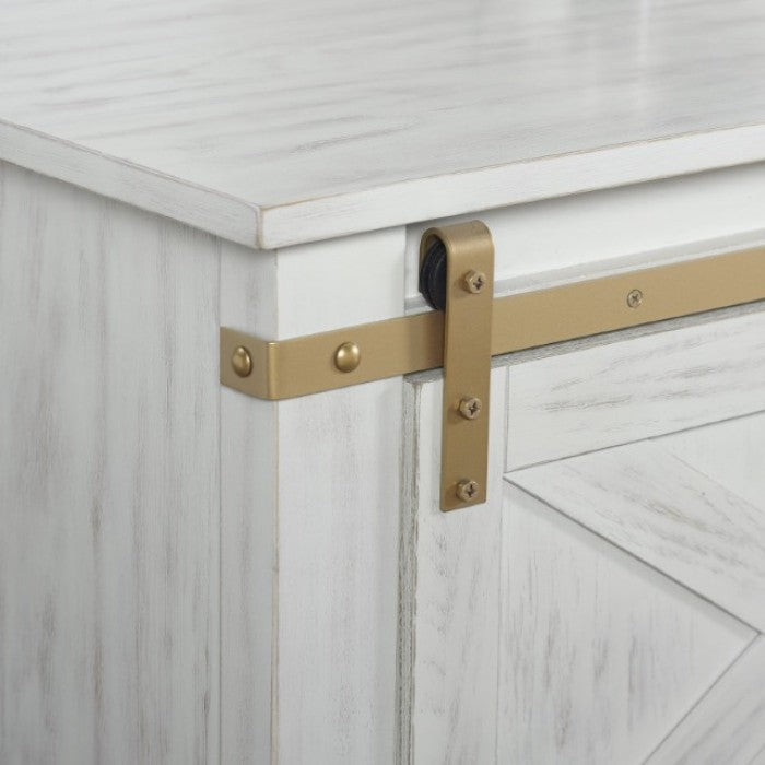 Bacerra Antique White/Gold Coffee Table - CM4018WH-C