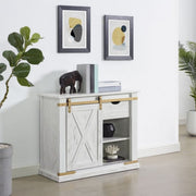 Bacerra Antique White/Gold Sofa Table - CM4018WH-S