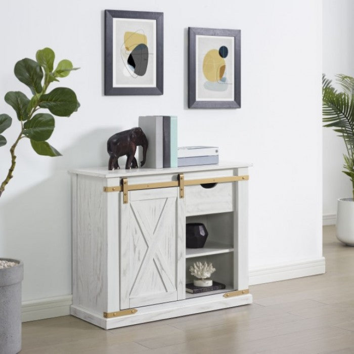 Bacerra Antique White/Gold Sofa Table - CM4018WH-S