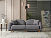 Bahama 4-pieces (2 Sofa & 2 Chair) Livingroom in White - Anthracite - 200-ELIF-BAH-A181-3311