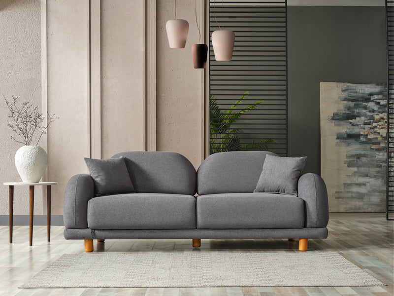 Bahama 4-pieces (2 Sofa & 2 Chair) Livingroom in White - Anthracite - 200-ELIF-BAH-A181-3311