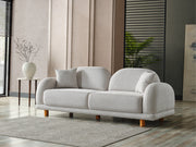 Bahama 4-pieces (2 Sofa & 2 Chair) Livingroom in White - Anthracite - 200-ELIF-BAH-A181-3311