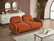 Bahama 4-pieces (2 Sofa & 2 Chair) Livingroom in White - Anthracite - 200-ELIF-BAH-A181-3311