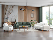 Bahama 4-pieces (2 Sofa & 2 Chair) Livingroom in White - Brick - 200-ELIF-BAH-A179-3311