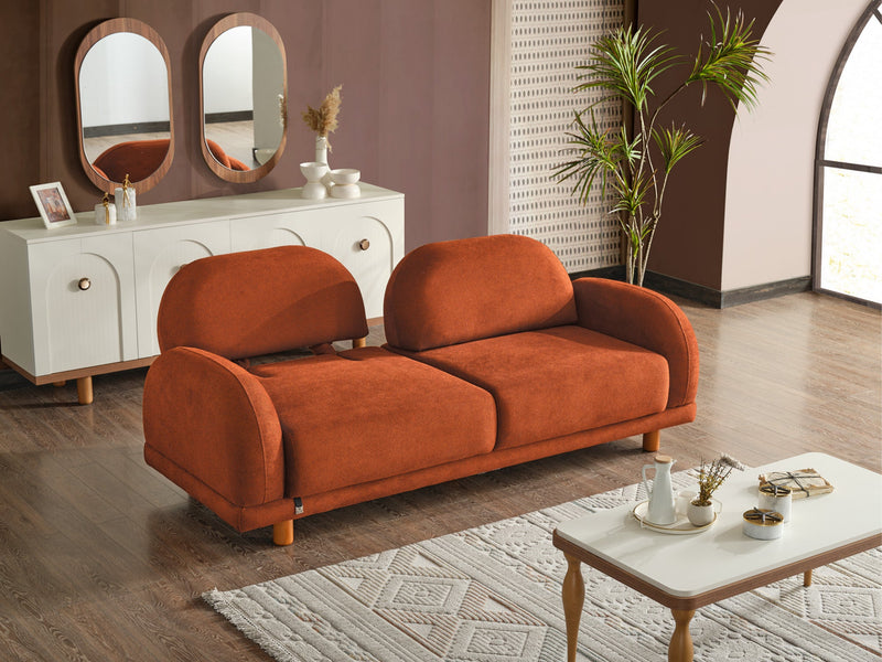 Bahama 4-pieces (2 Sofa & 2 Chair) Livingroom in White - Green - 200-ELIF-BAH-A182-3311