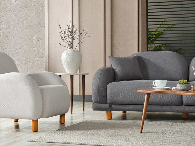 Bahama 4-pieces (2 Sofa & 2 Chair) Livingroom in White - Green - 200-ELIF-BAH-A182-3311